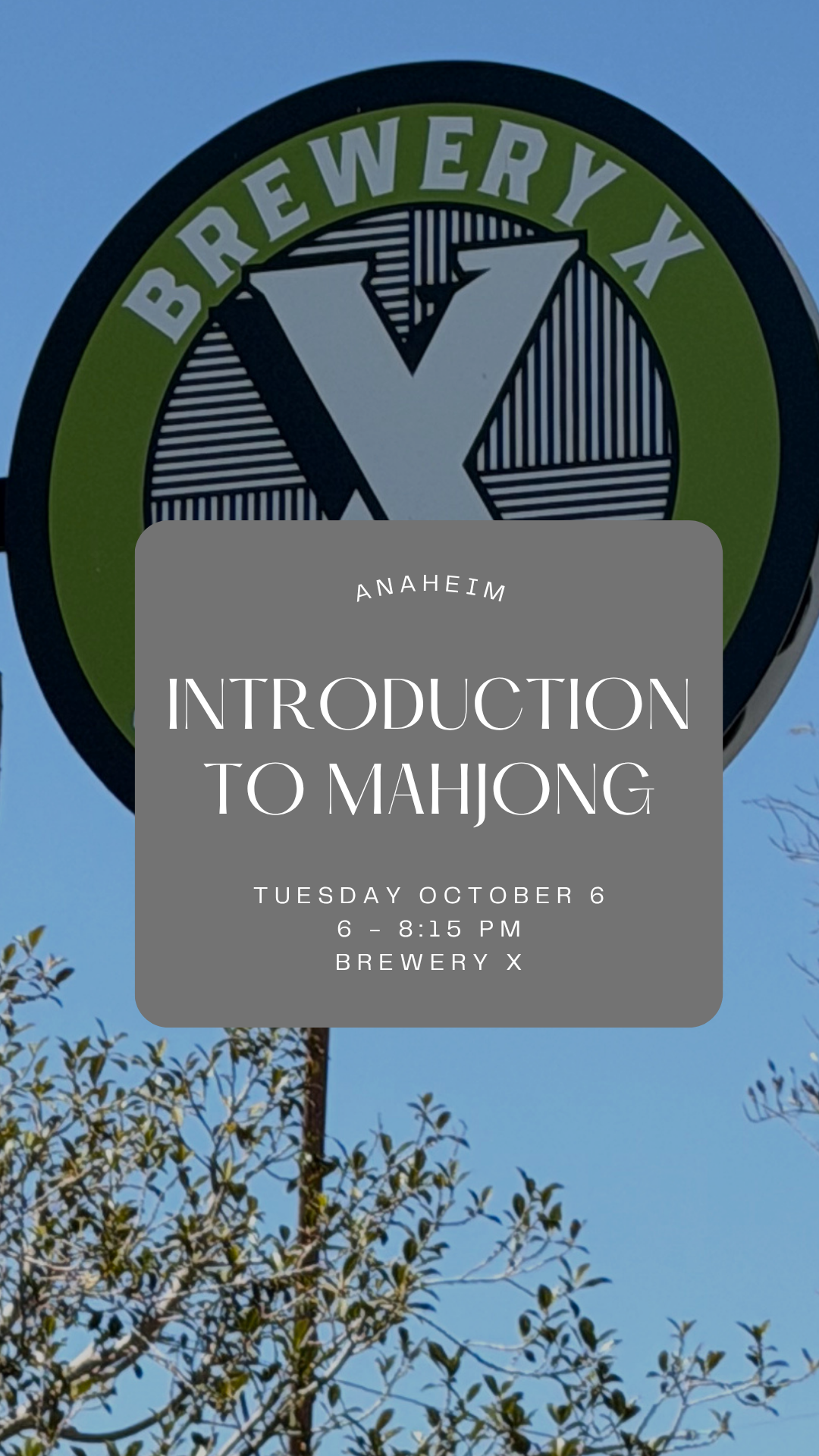 Introduction to Mahjong || Oct 6 || Anaheim