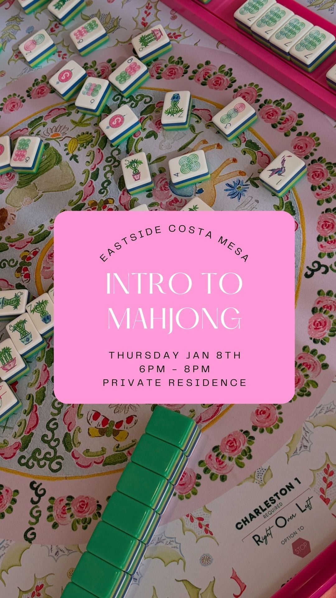 Introduction to Mahjong || January 8th Evening || Eastside Costa Mesa