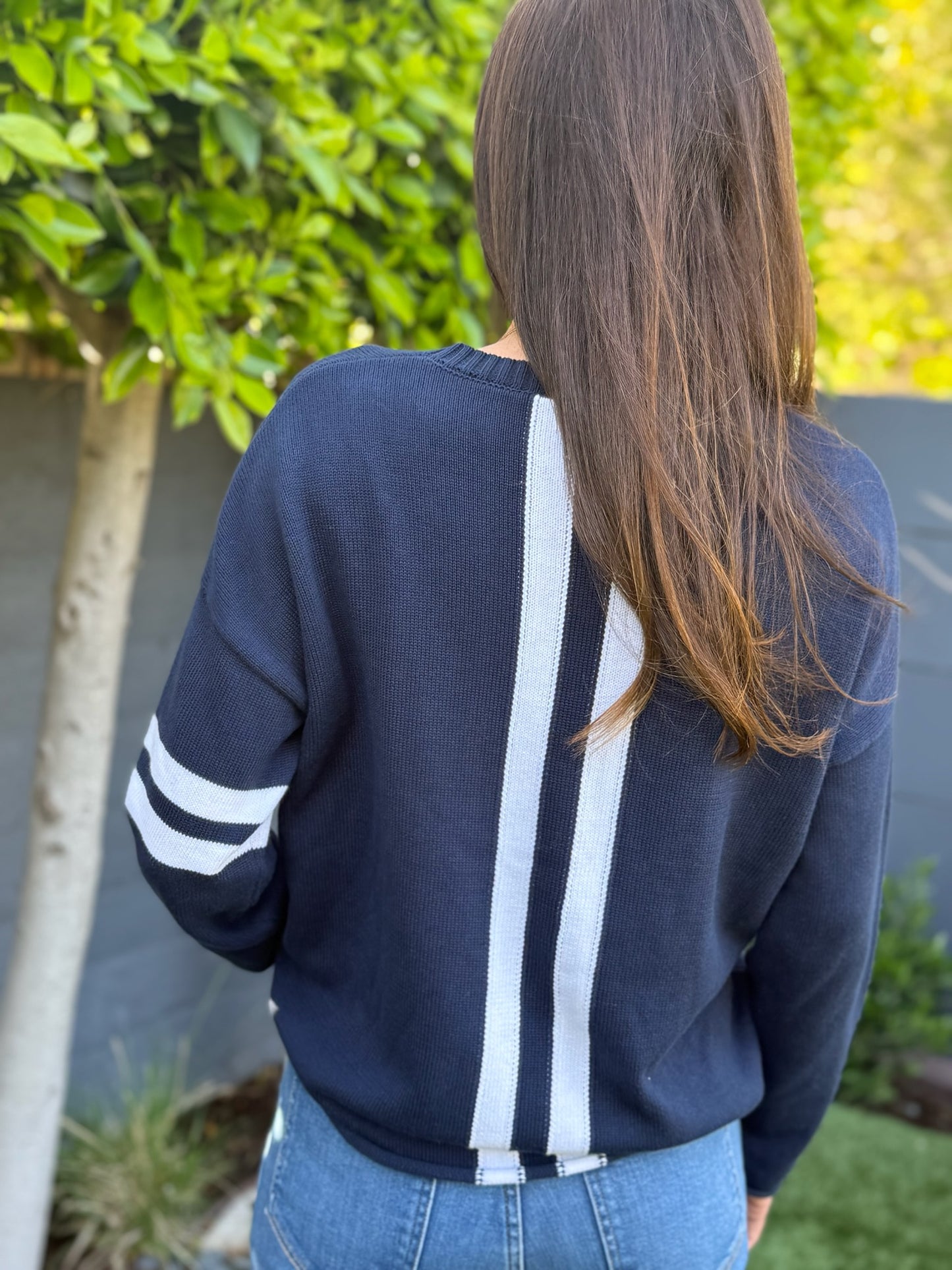 Bam Dot Crack Cotton Sweater