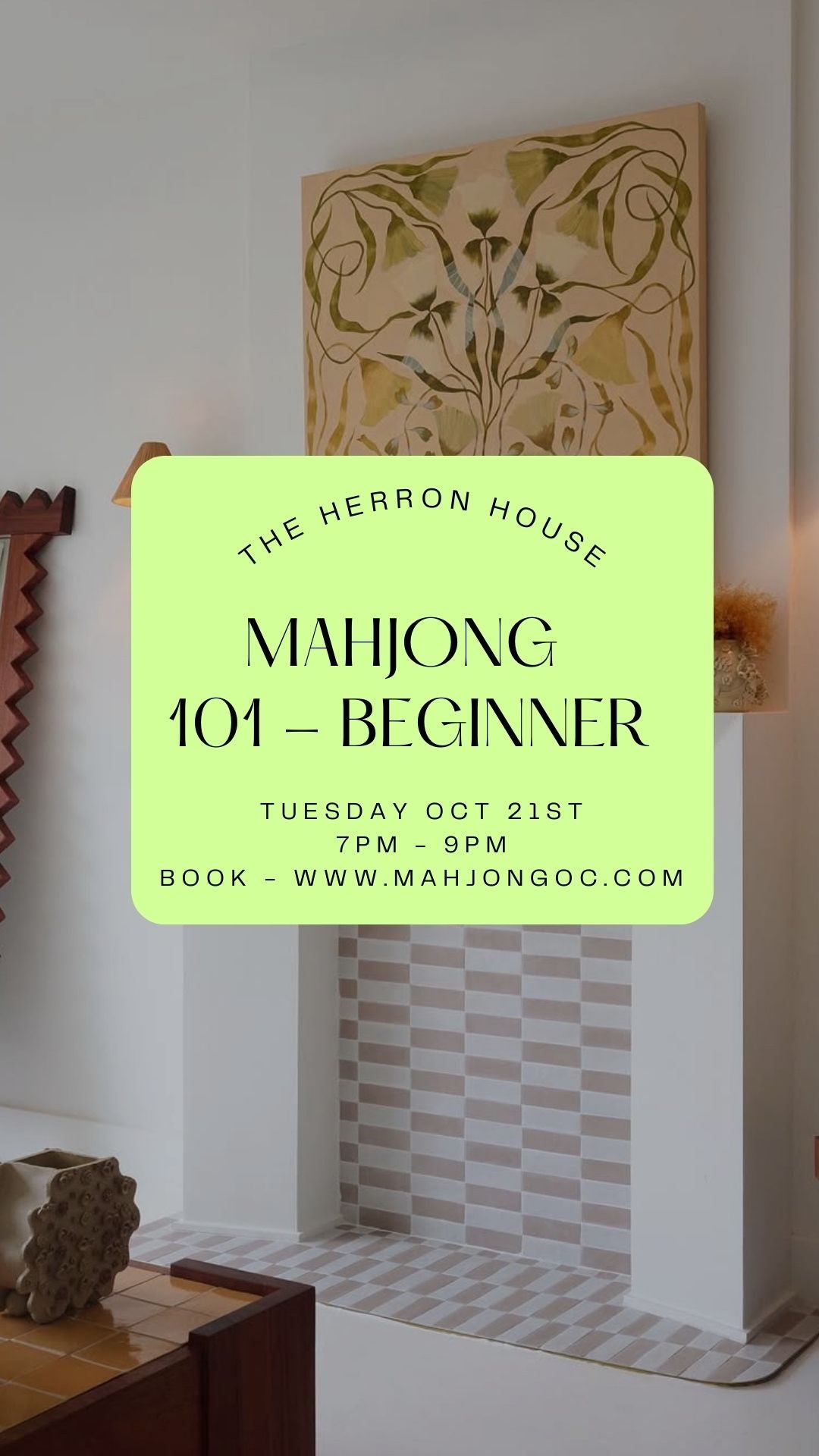 Mahjong 101 Beginner: October 21st