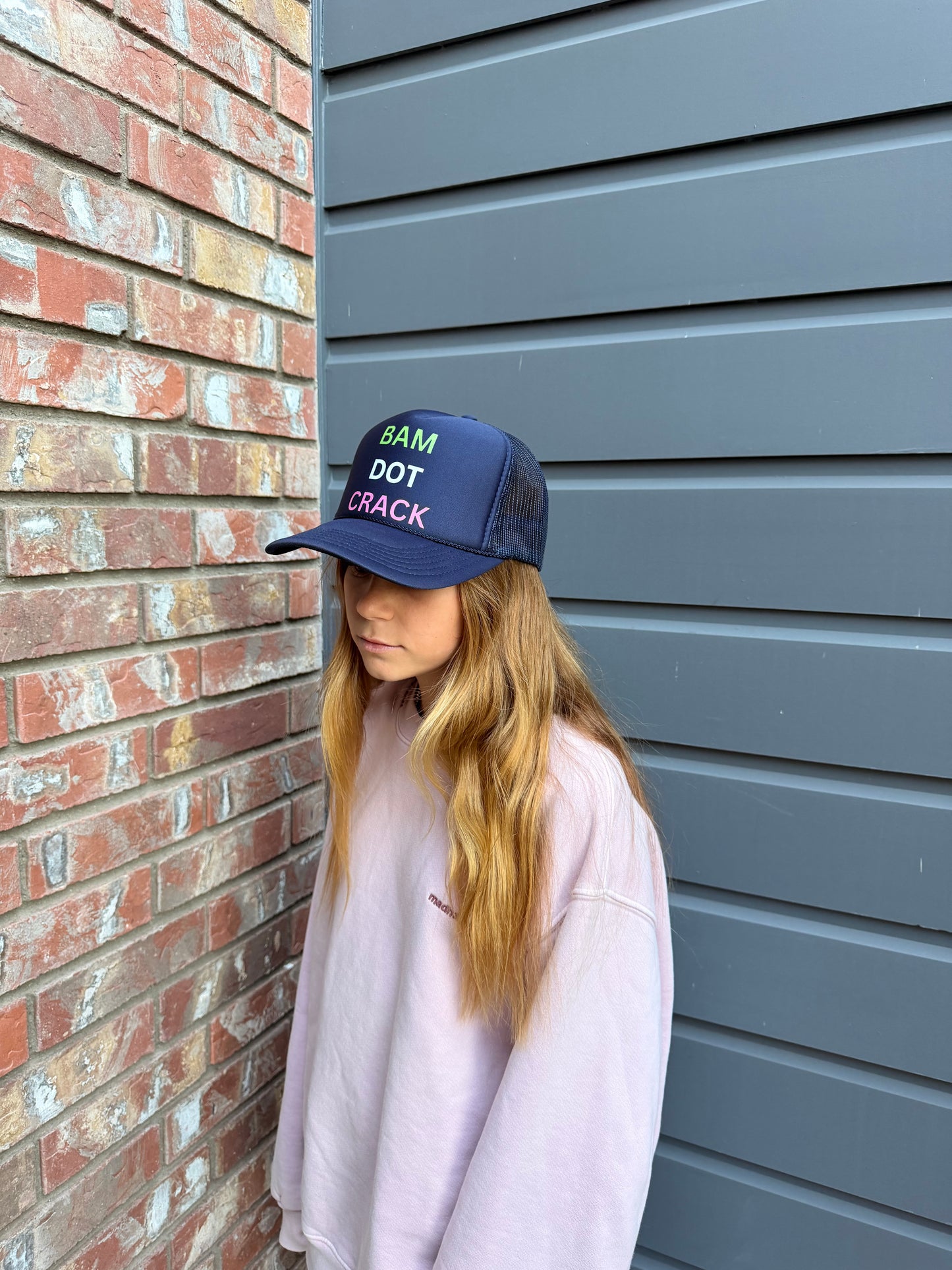 Bam Dot Crack Trucker Hat