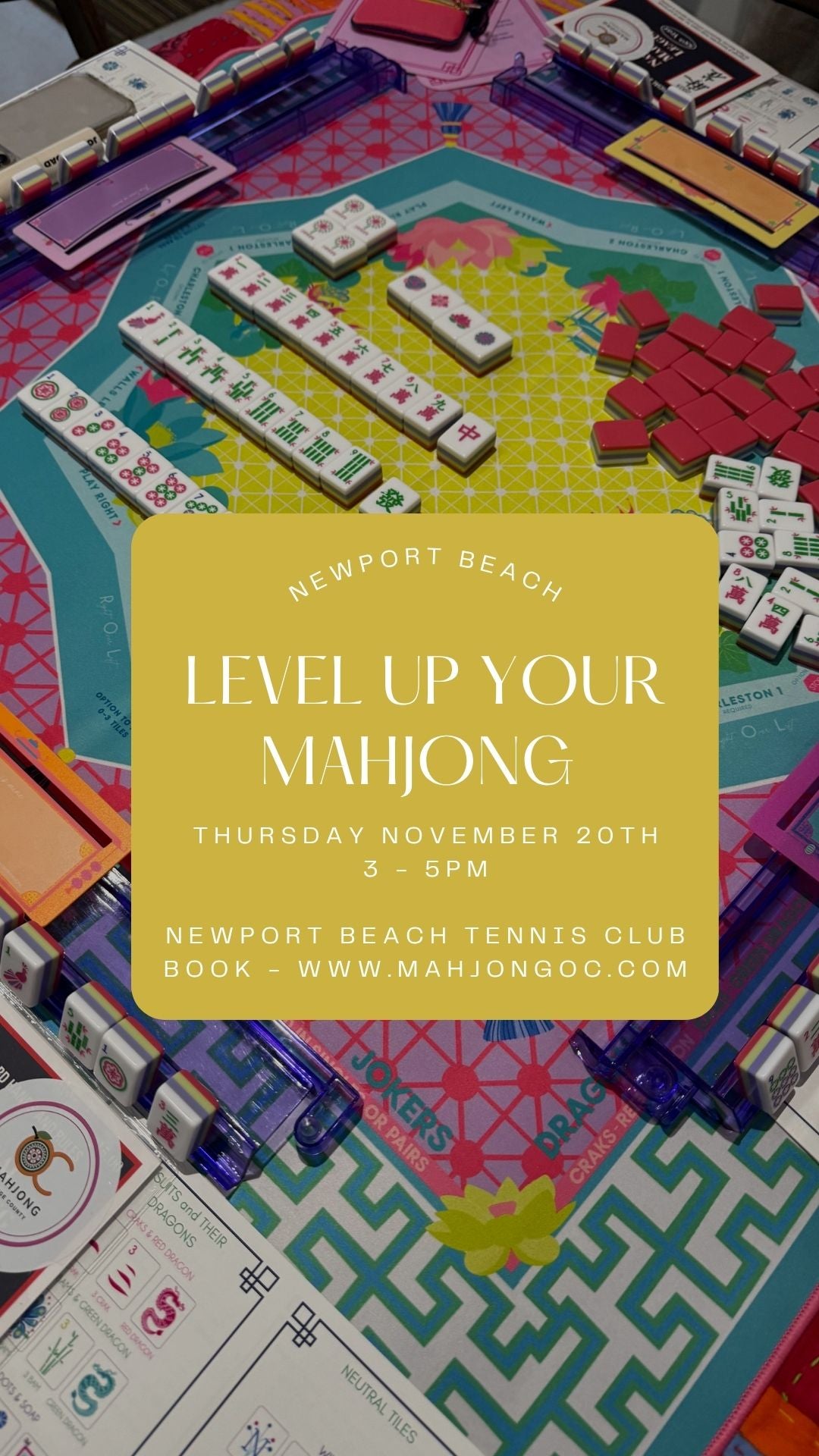 Level Up Your Mahjong || Newport Beach || November 20th