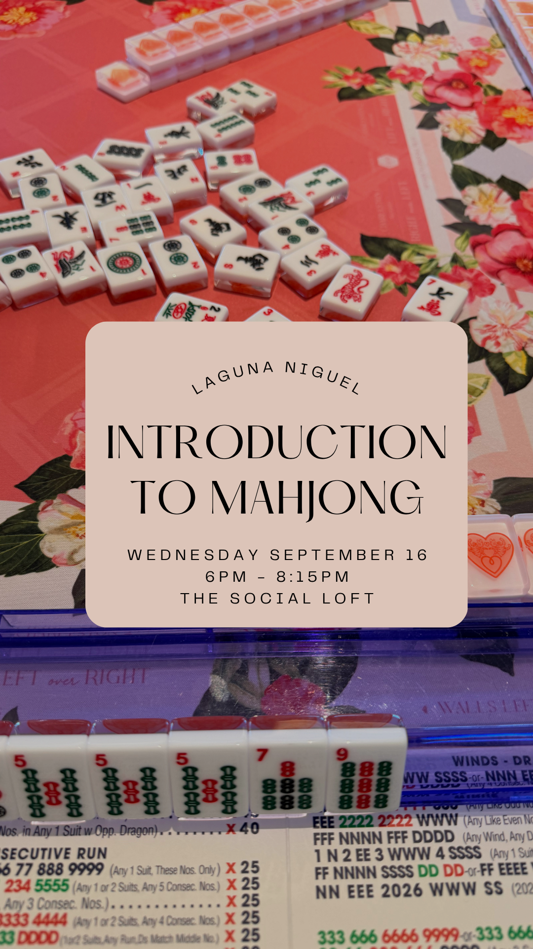 Introduction to Mahjong || Sept 16 || Laguna Niguel