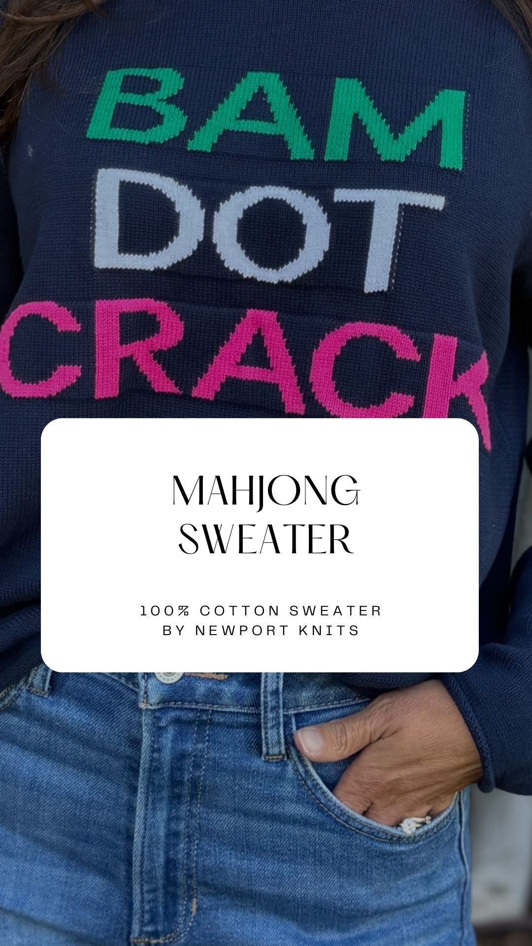 Bam Dot Crack Cotton Sweater