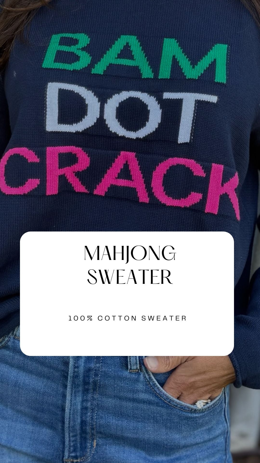 Bam Dot Crack Cotton Sweater