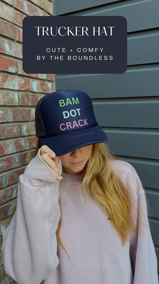 Bam Dot Crack Trucker Hat